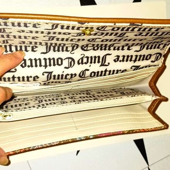 Juicy Couture Chestnut Chino Mult Glam Elongated Flap Wallet Accessories Vegan - Picture 11 of 16